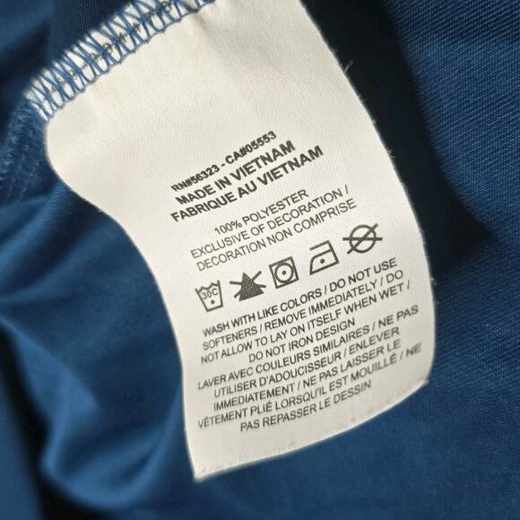 Nike Dri Fit Womens Short Sleeve Blue Tee Short Sleeve Crew Neck Tshirt Size Med - Picture 11 of 12